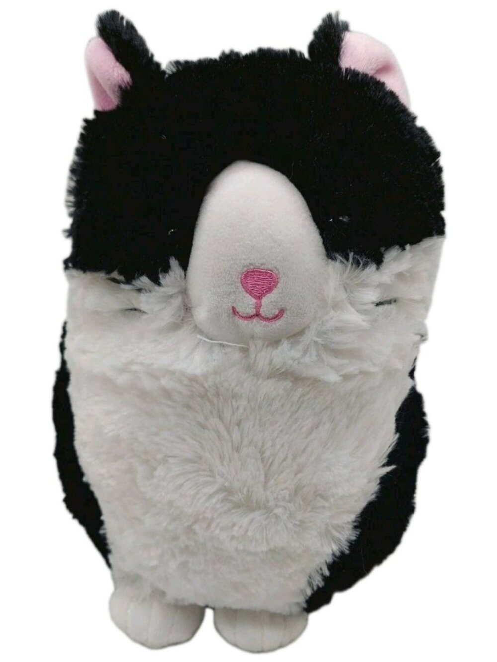 Kellytoy Black White Cat Kitty Kitten Plush 10" Stuffed Animal 2018 Chunky